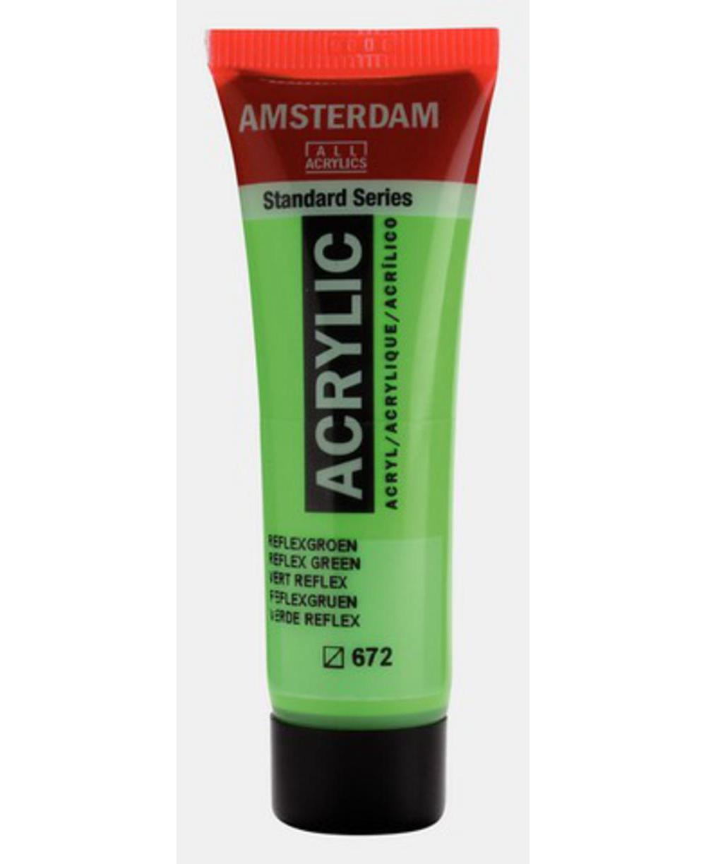 Amsterdam, Acrylic, Art & School, Paint, 20ml, 974510, Reflex Green